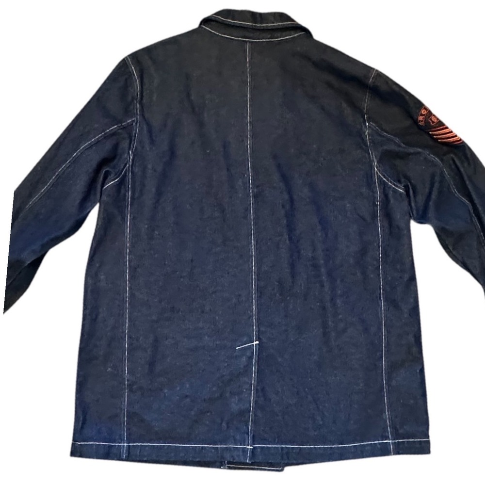 Route 66 Denim Jacket Women XL Blue Excellent Vintage Nautical Double Breasted - Picture 3 of 7